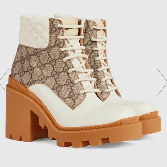 Size 10 Women’s Cream Gucci Boots - Picture 2 of 3